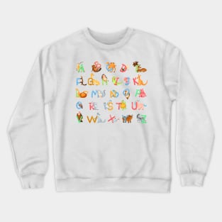 Animal ZOO Aplphabet Crewneck Sweatshirt